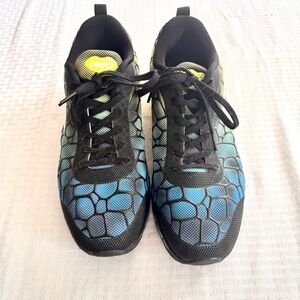 ONEMIX Air Cushion Running Shoes Mens 12 EU46 Blue Green‎ Gradient Mesh